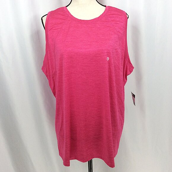 NWT Eddie Bauer Resolution High Neck Tank Top Womens Plus Size 2X Pink - Picture 3 of 9